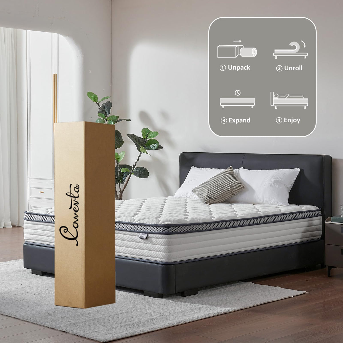 Full Size 12 Inch Hybrid Mattress P9022