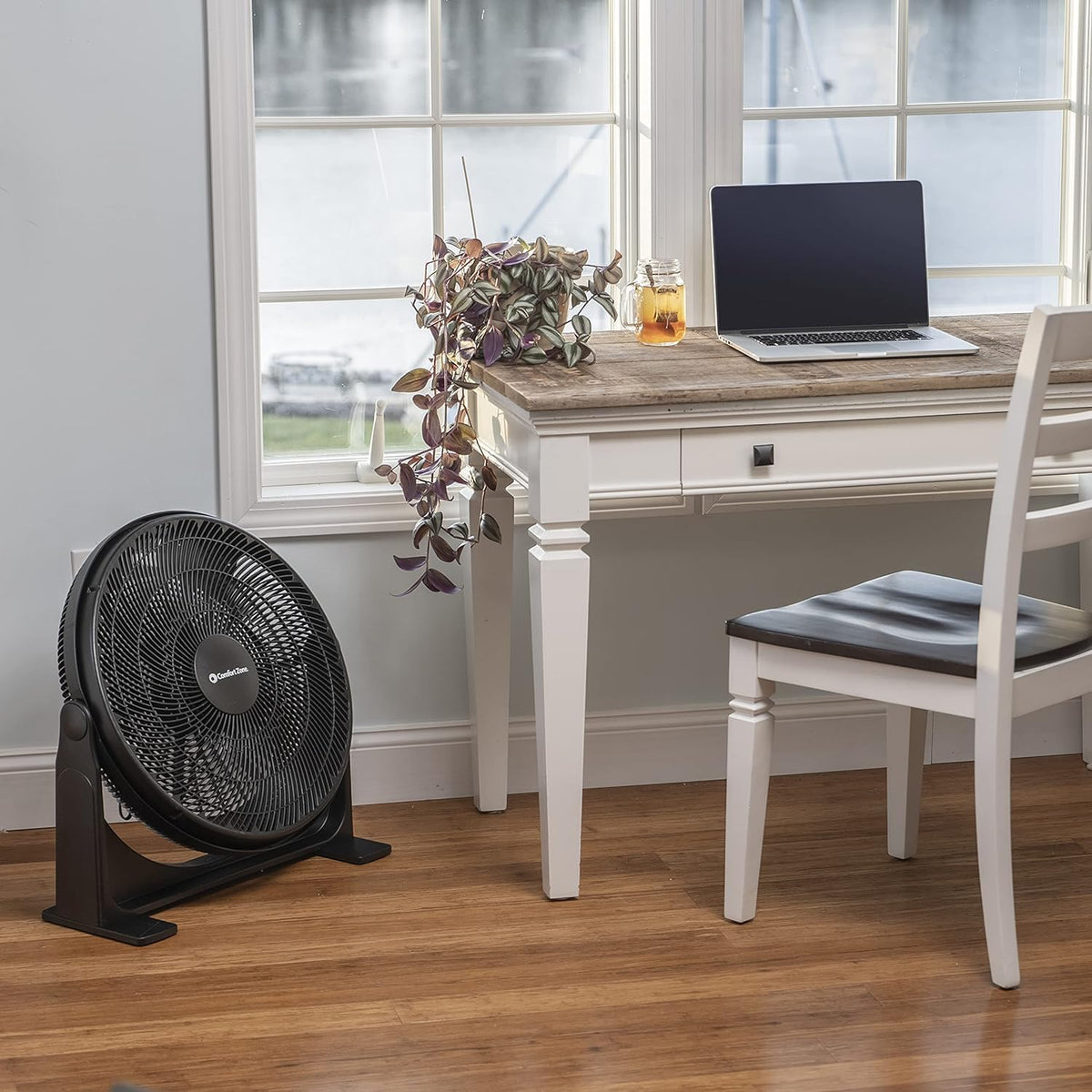 20-Inch High-Velocity Floor Fan with 3 Speeds, Black J8685