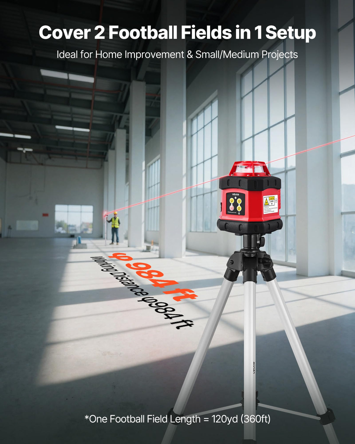360-Degree Self Leveling Rotary Laser Level Kit with Tripod O4306