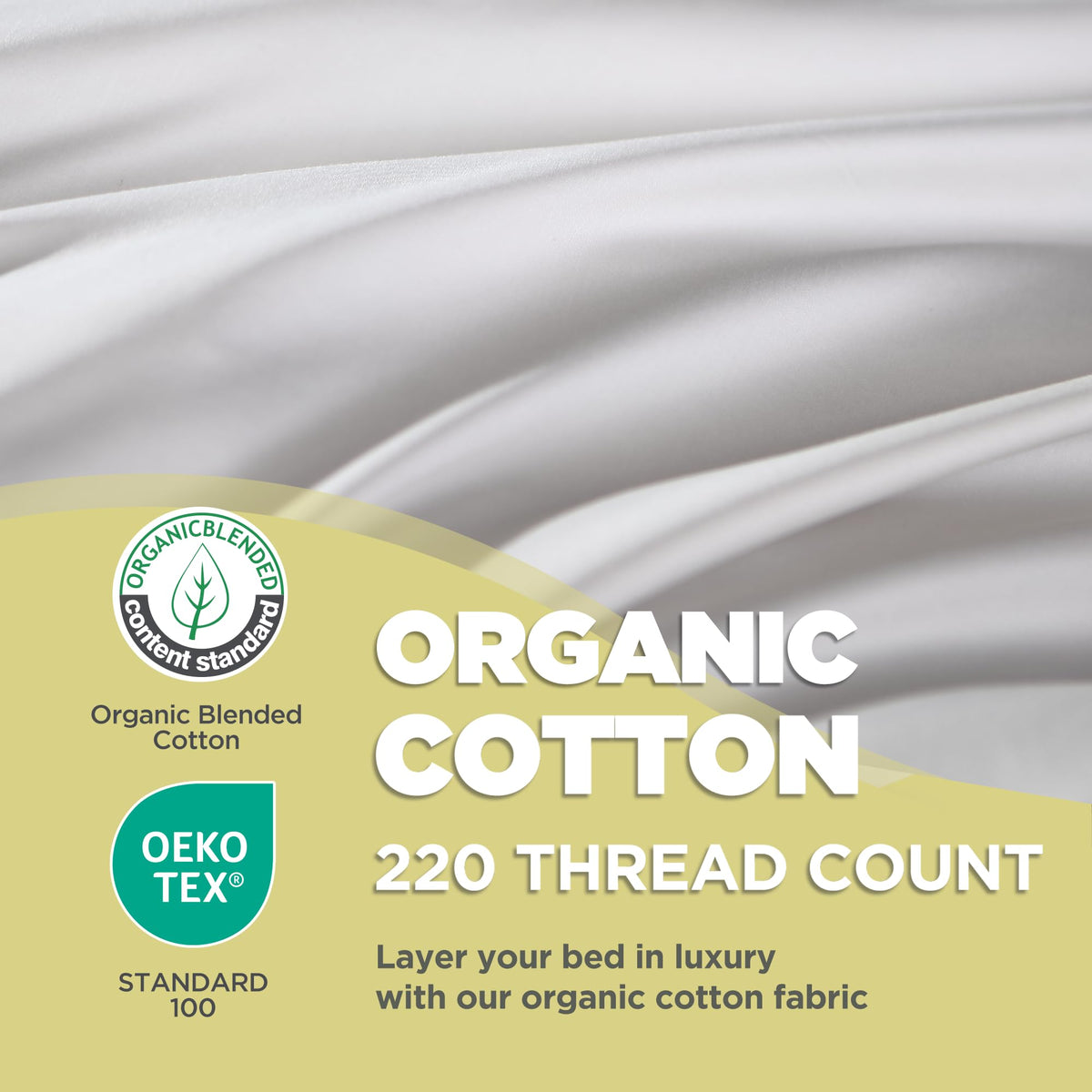 100% Organic Cotton Cover King Size Bed Pillows Set of 2 T115207