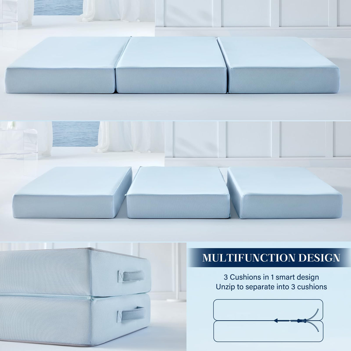 6 Inch Cooling Memory Foam Folding Mattress X94630