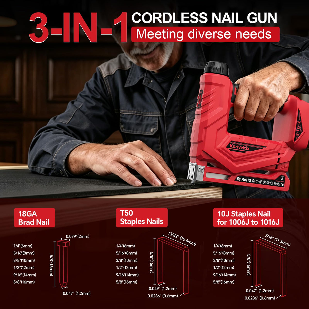 Cordless Staple Nail Gun X546