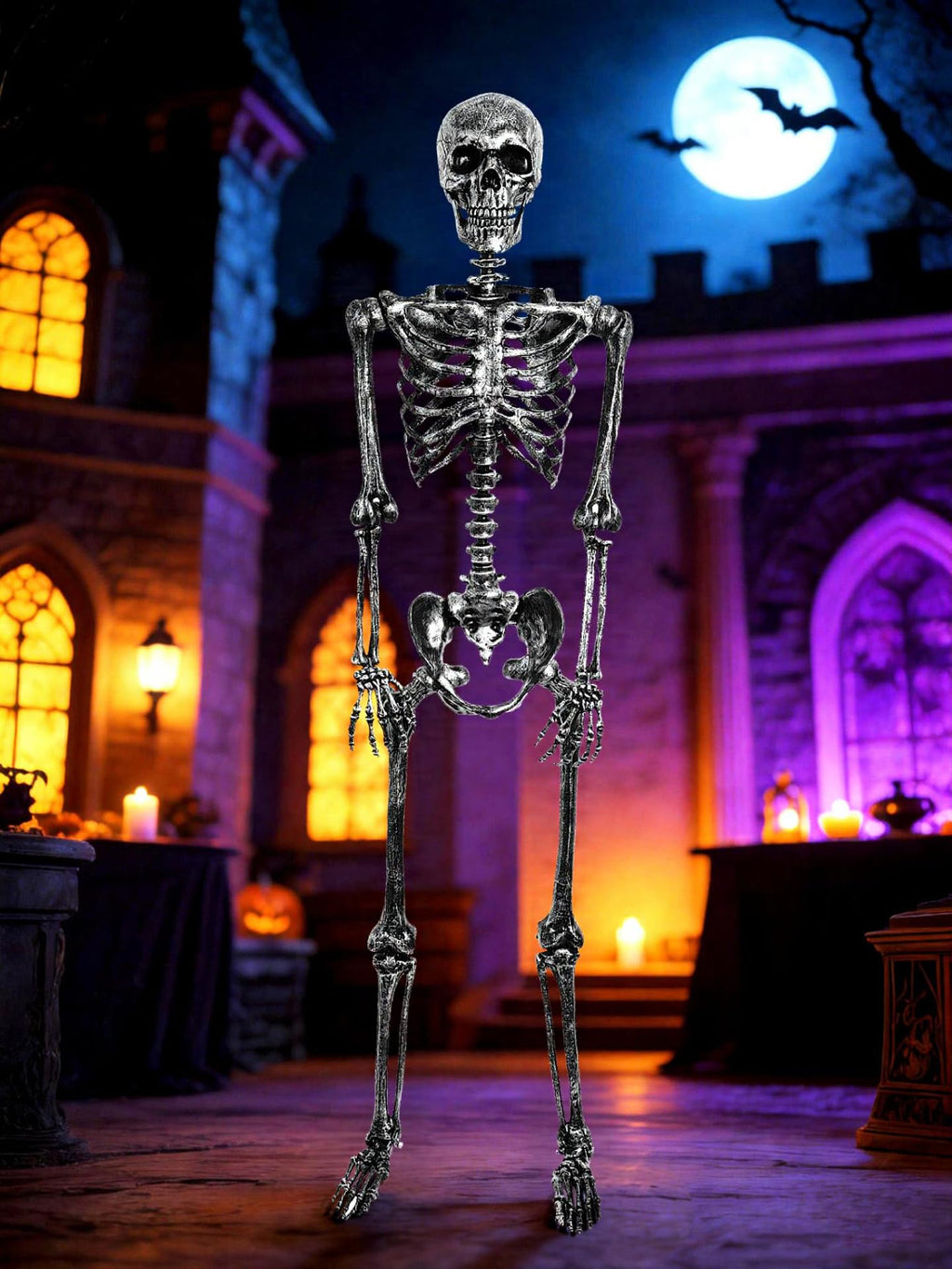 5 FT Posable Black Skeleton T7894