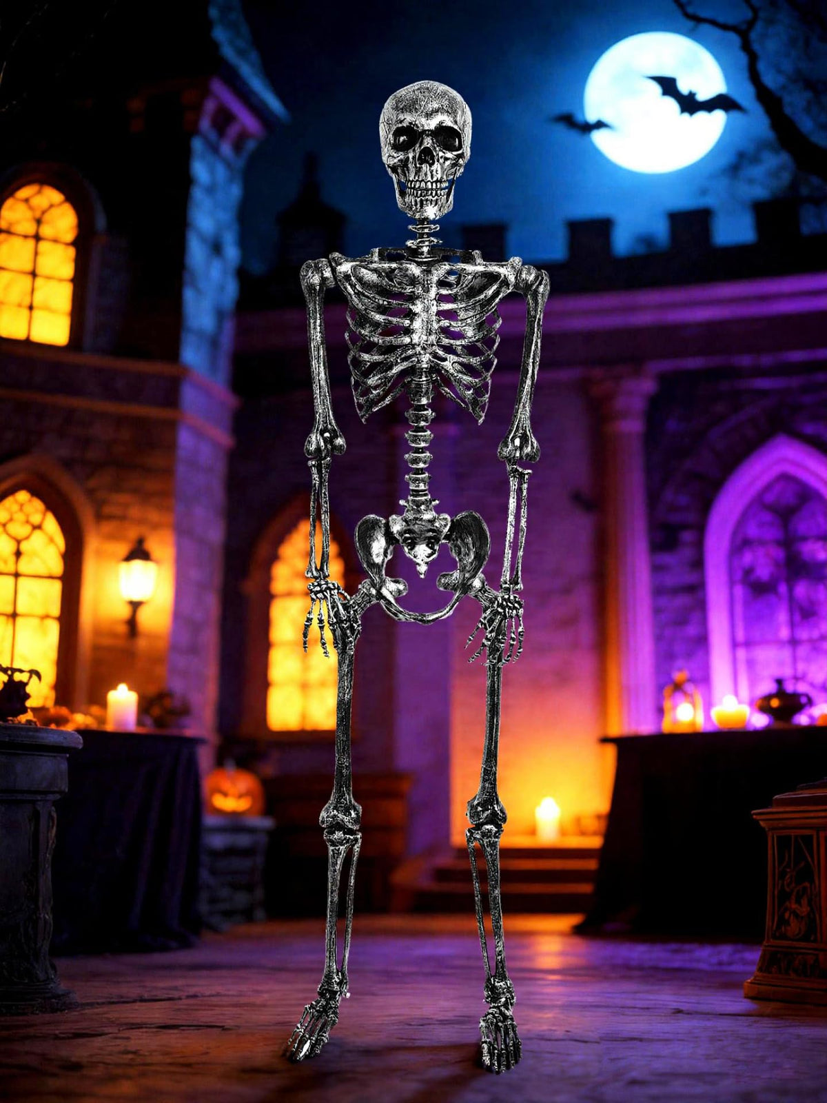 5 FT Posable Black Skeleton T7894