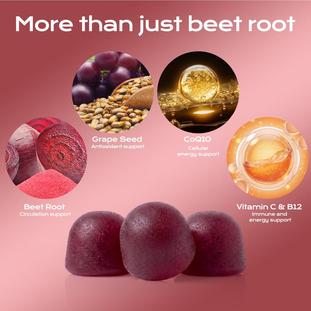 Beet Root Gummies with Grape Seed & CoQ10 Y6994