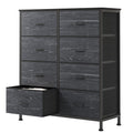 Black 8 Drawer Fabric Dresser F7366