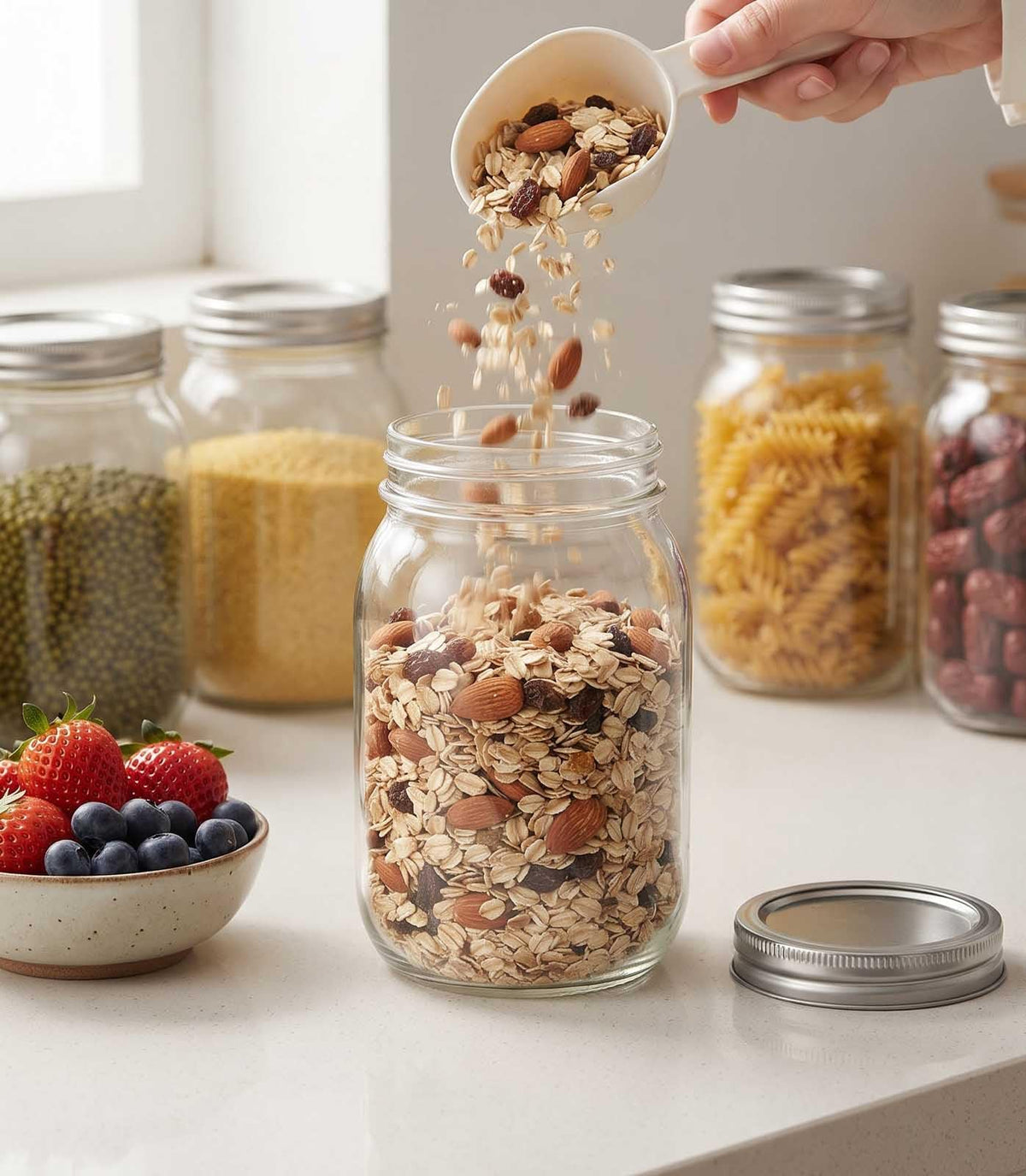 16 oz 8 Pack Clear Glass Jars S554554