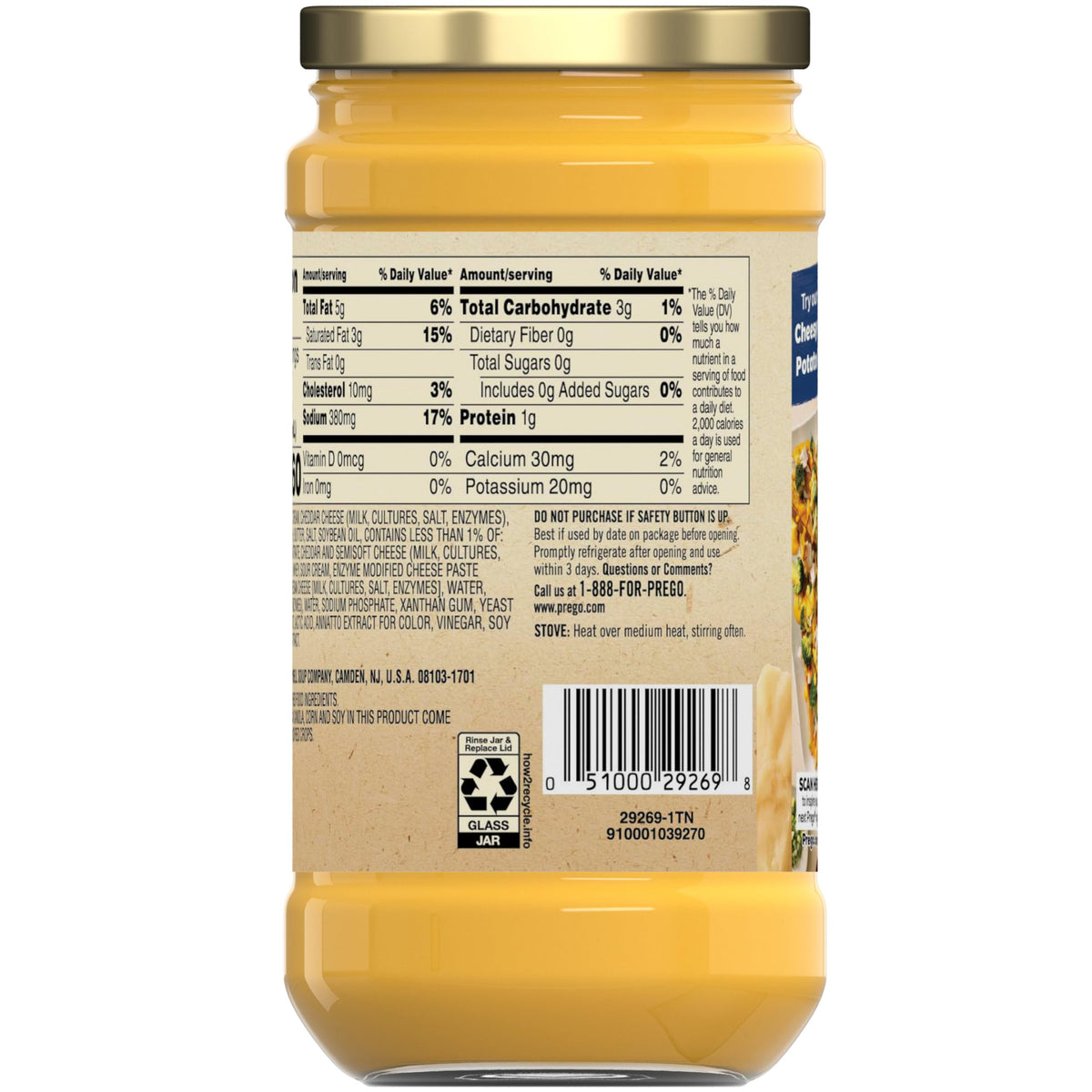 Creamy Cheddar Cheese Sauce 14.5 oz 12 Pack I802
