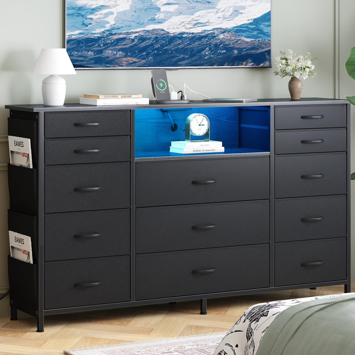 13 Drawer Fabric Dresser V70166