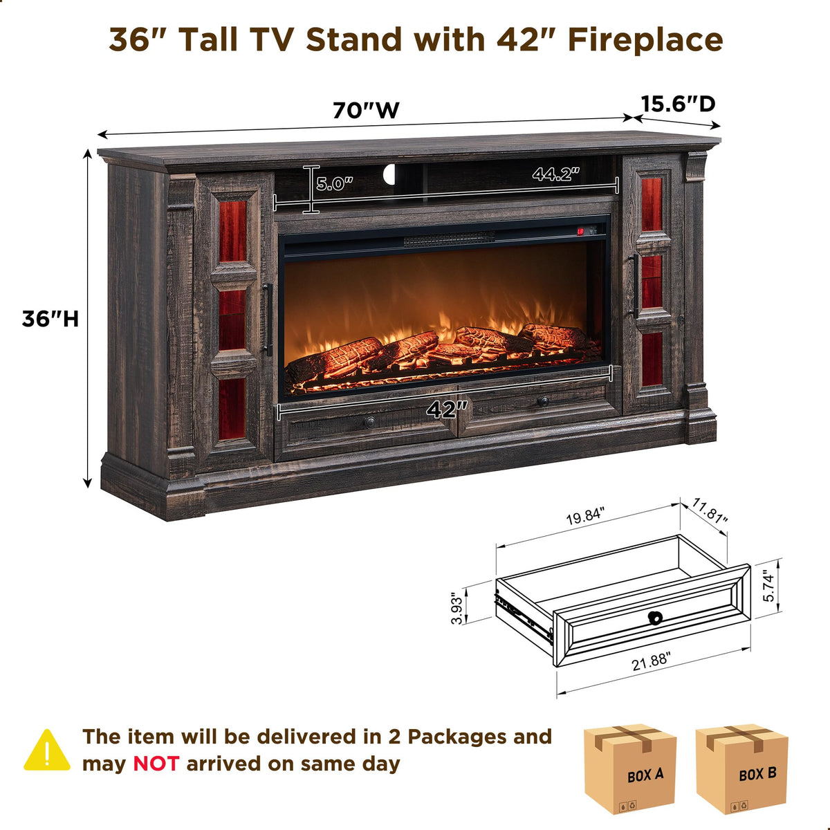 70" Fireplace TV Stand Z37413