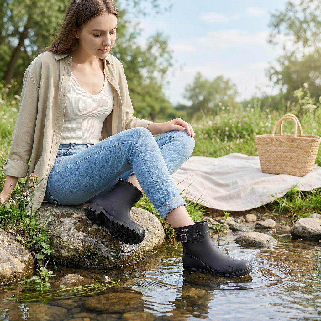 Waterproof Short Ankle Rubber Rain Boots U295