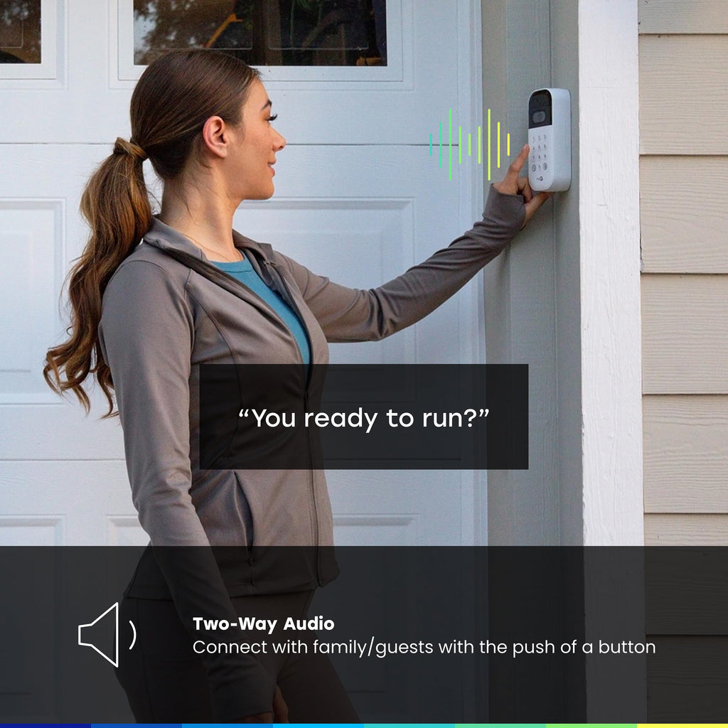 Smart Garage Door Video Keypad with Wide-Angle Camera, White P2783