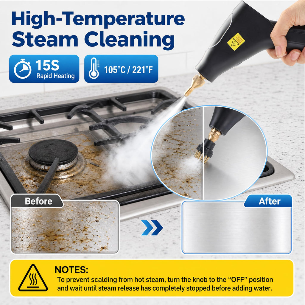 High Pressure Handheld Steam Cleaner 1.8L Tank Z396895