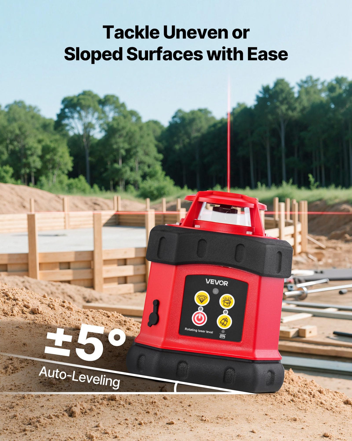 360-Degree Self Leveling Rotary Laser Level Kit with Tripod O4306