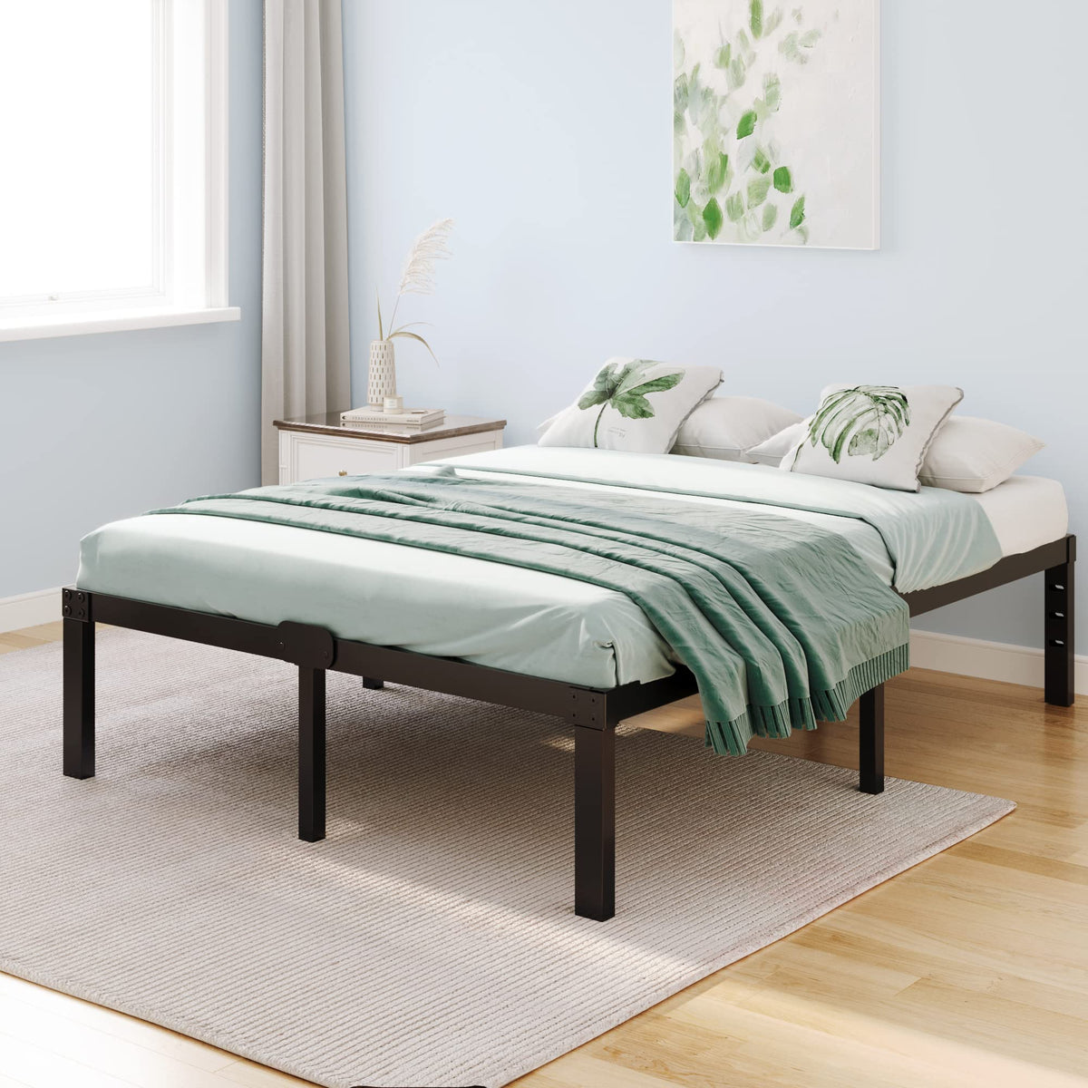 Queen Size 14 Inch Heavy Duty Metal Platform Bed Frame E797498