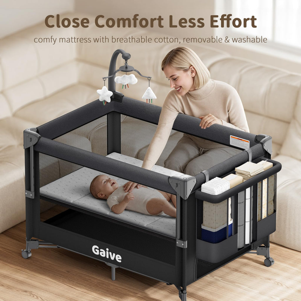 Baby Bassinet, Pack and Play, Bedside Crib Sleeper L940219
