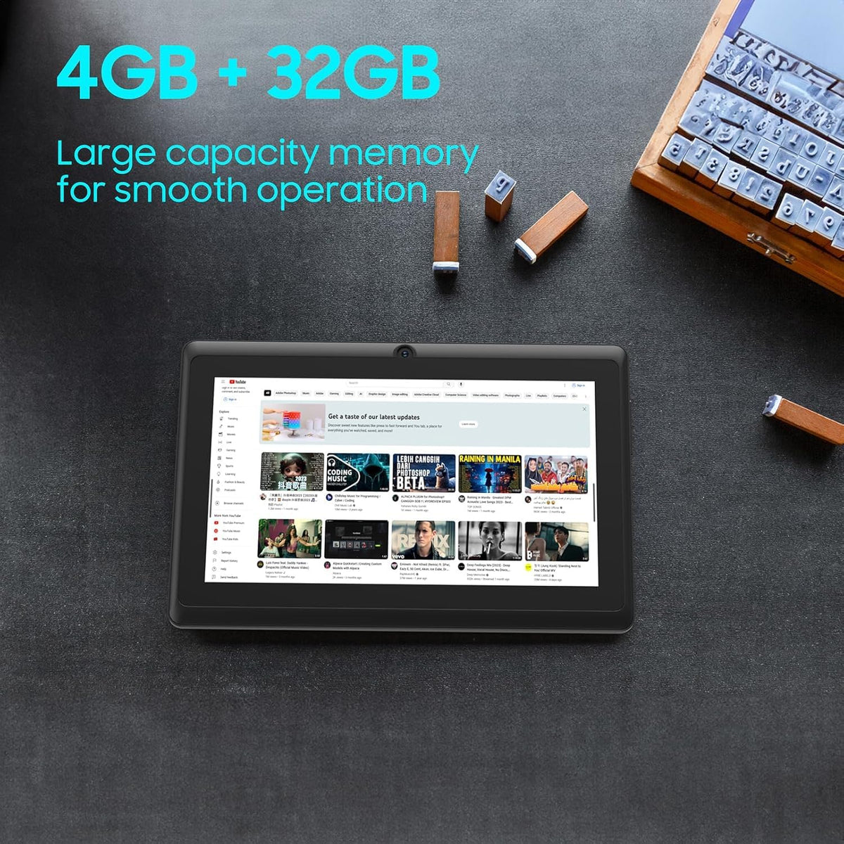Android Tablet 10 inch 6GB RAM 32GB ROM Quad-core H986