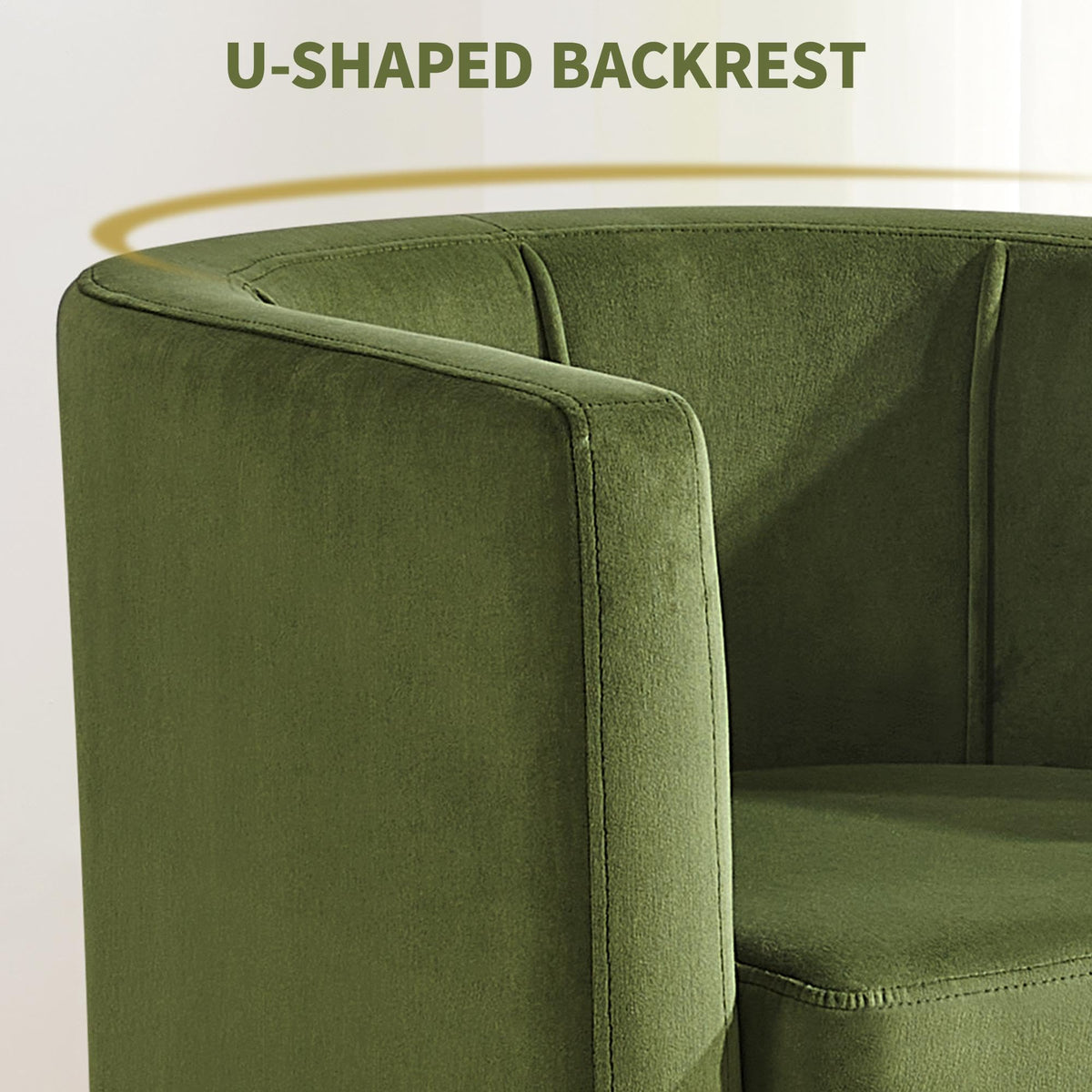 Barrel Accent Chairs Set of 2 Olive Green N671184