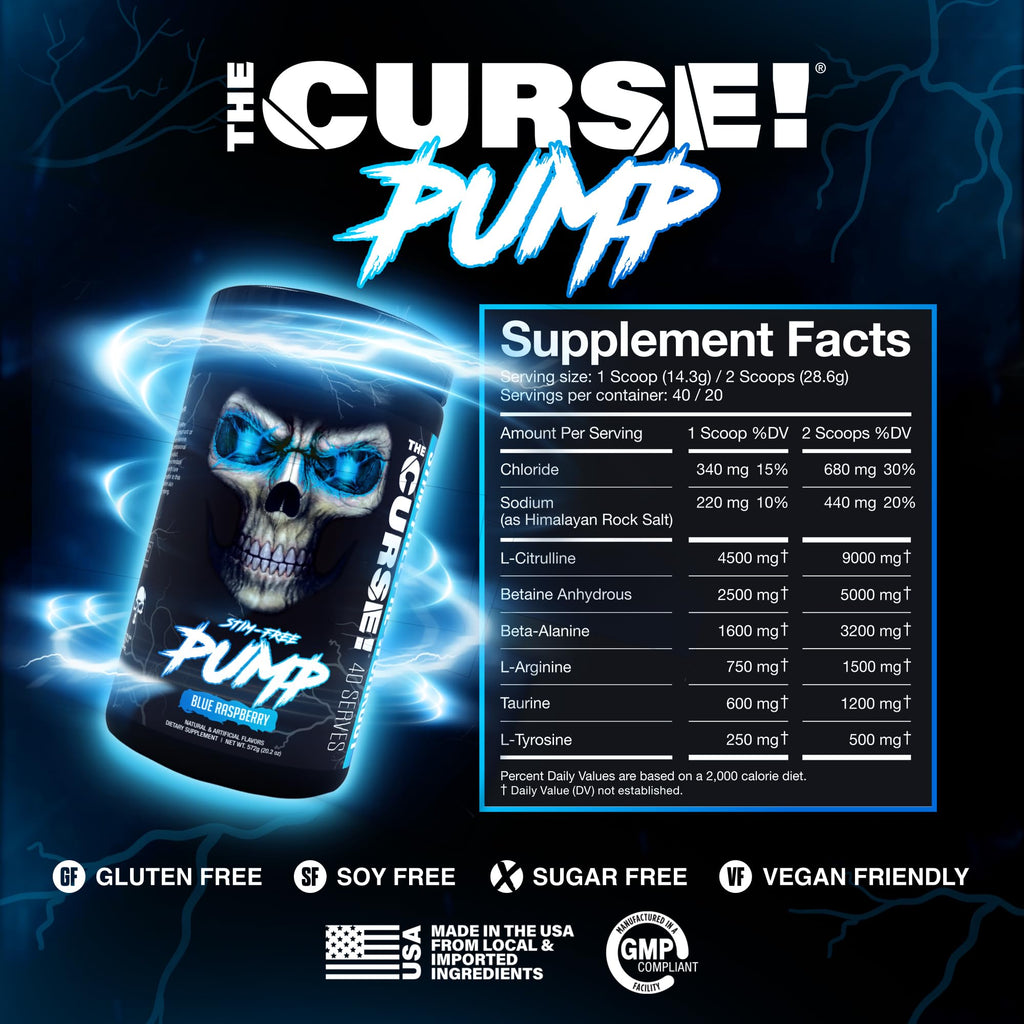 Stim-Free Pre Workout Powder Sour Candy 40 Servings R48769