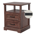 18'' Wood Nightstand with Charging Station R115378