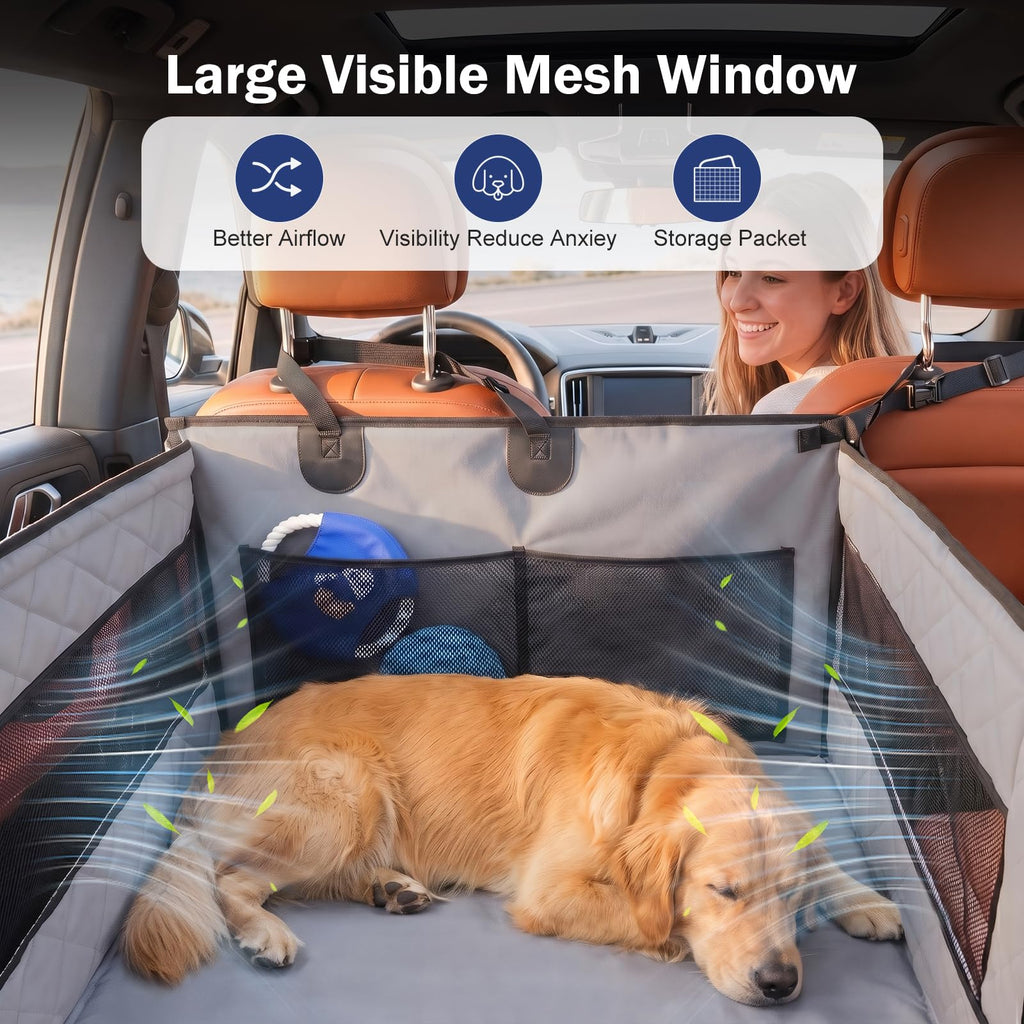 Waterproof Dog Car Seat with Storage Pocket T481