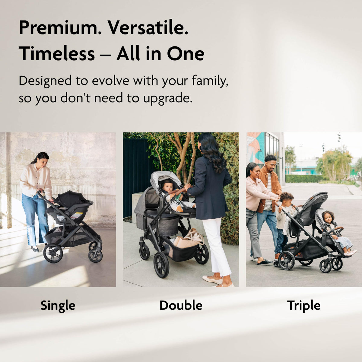 Convertible Single-to-Double Stroller Y8606