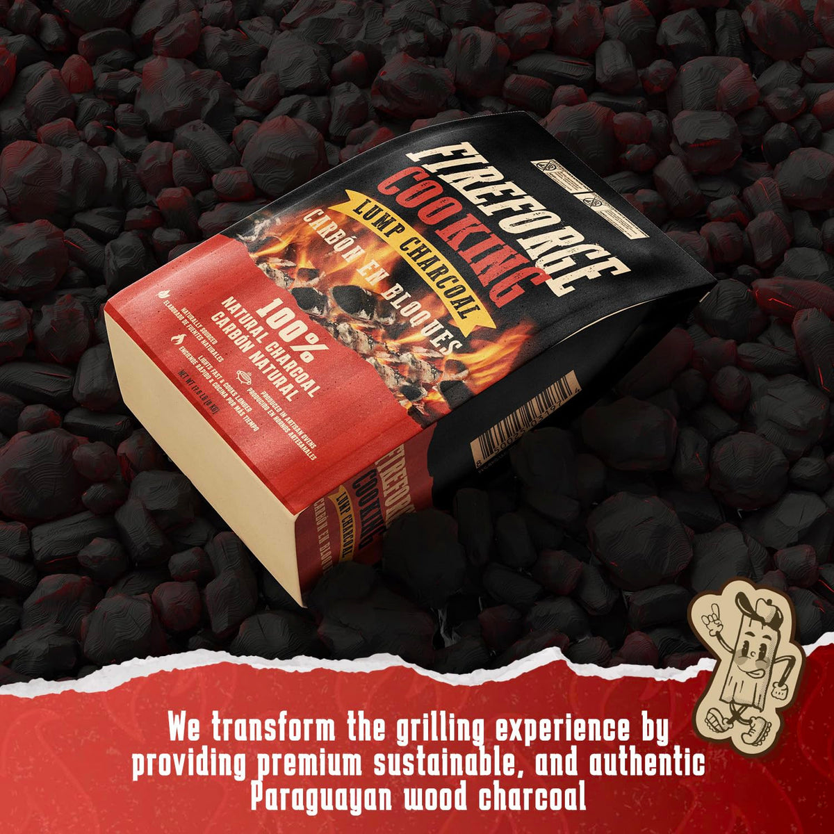 Wood Lump Charcoal 8kg F4103