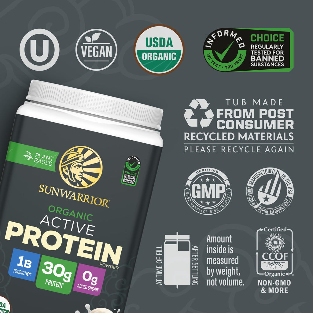 Organic Plant Based Protein Powder, Vegan, Vanilla, 20 Servings G27948
