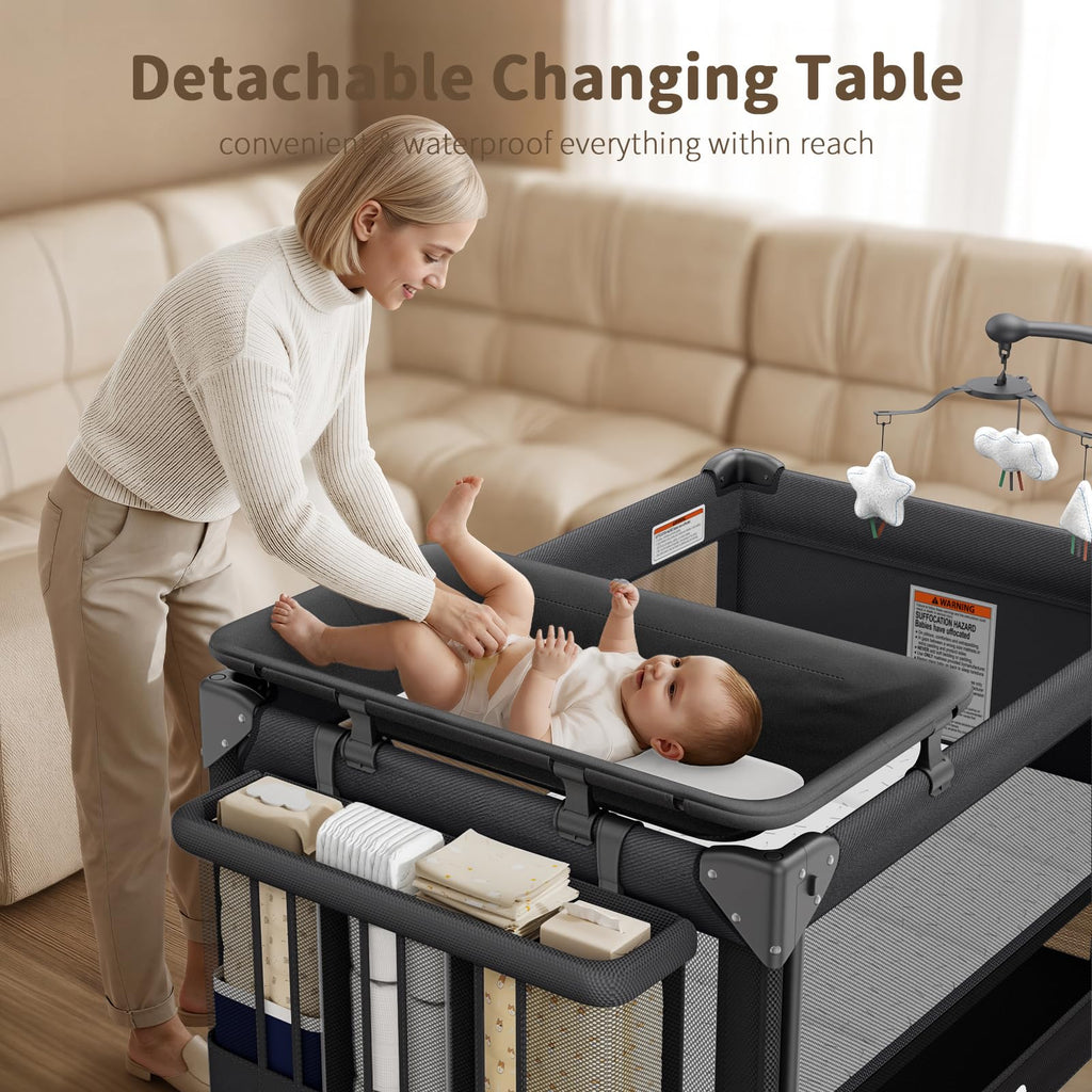 Baby Bassinet, Pack and Play, Bedside Crib Sleeper L940219