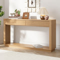 63 Inch Oak Console Table with 2 Drawers W233
