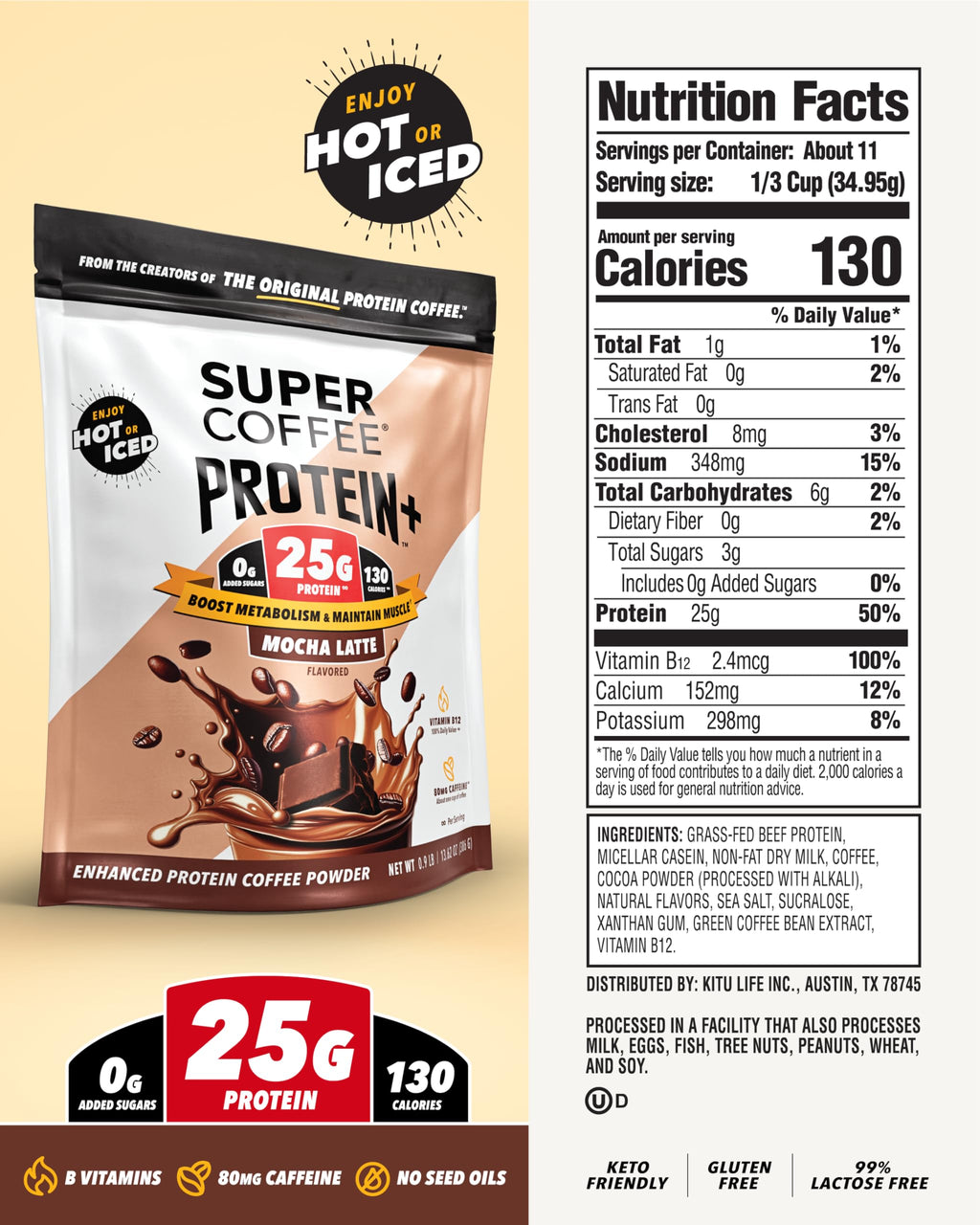 Instant Coffee Mocha 25g Protein 14oz S2241