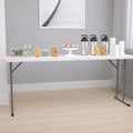 15 Pack 6-Foot Granite White Plastic Folding Table B739090