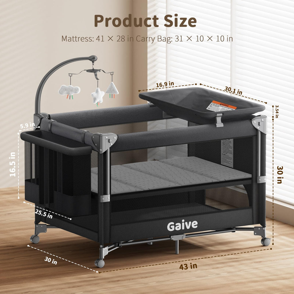 Baby Bassinet, Pack and Play, Bedside Crib Sleeper L940219