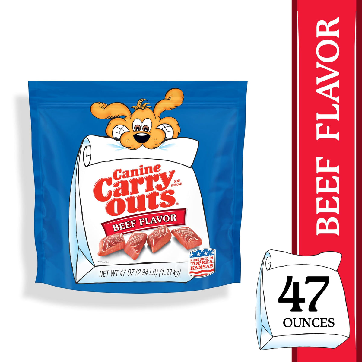 Beef Flavor Dog Treats 47 Ounce Bag X3660