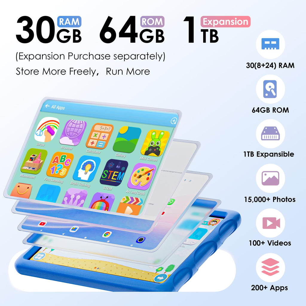 Android 15 Tablet 10.1 inch with Drop-proof Case I834150