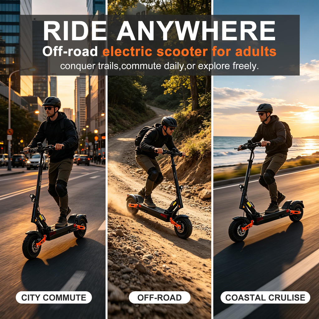 5600W Motor 46 MPH 27Ah Battery 10" Off Road Foldable Electric Scooter L33564