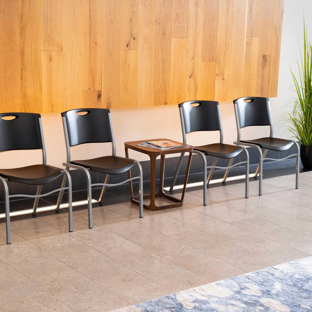 Black Stacking Chair 4-Pack Y442