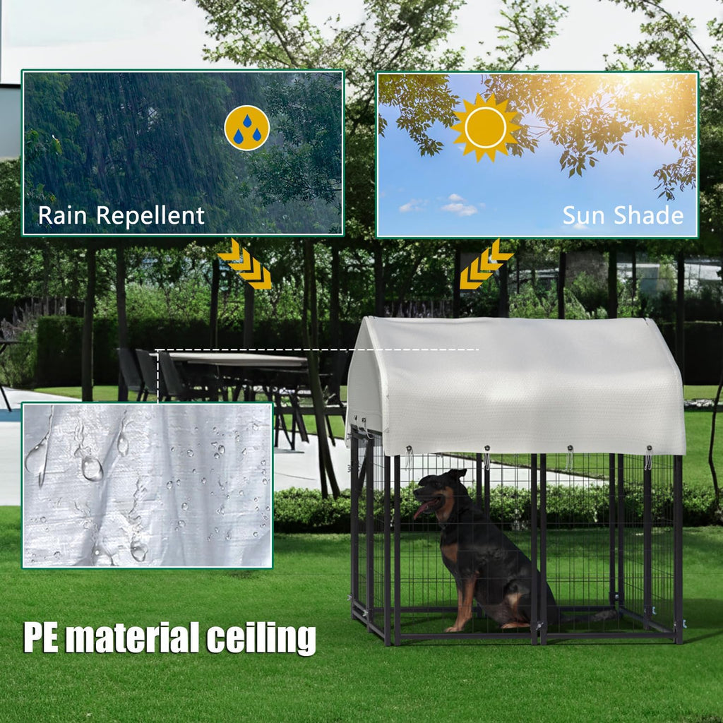 Large Heavy Duty Outdoor Dog Kennel with Roof J7057