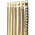 14K Yellow Gold Solid Miami Cuban Chain V759205