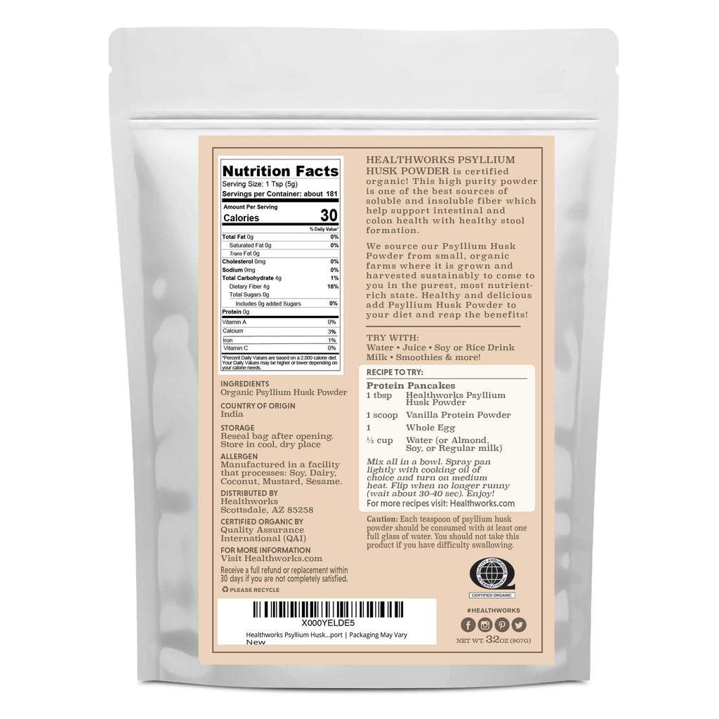 Organic Psyllium Husk Powder 2 lb D2793