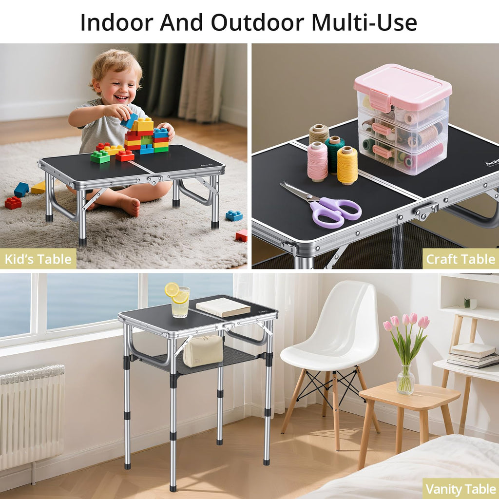 Folding Camping Table 24"X 16" Adjustable Height E212323