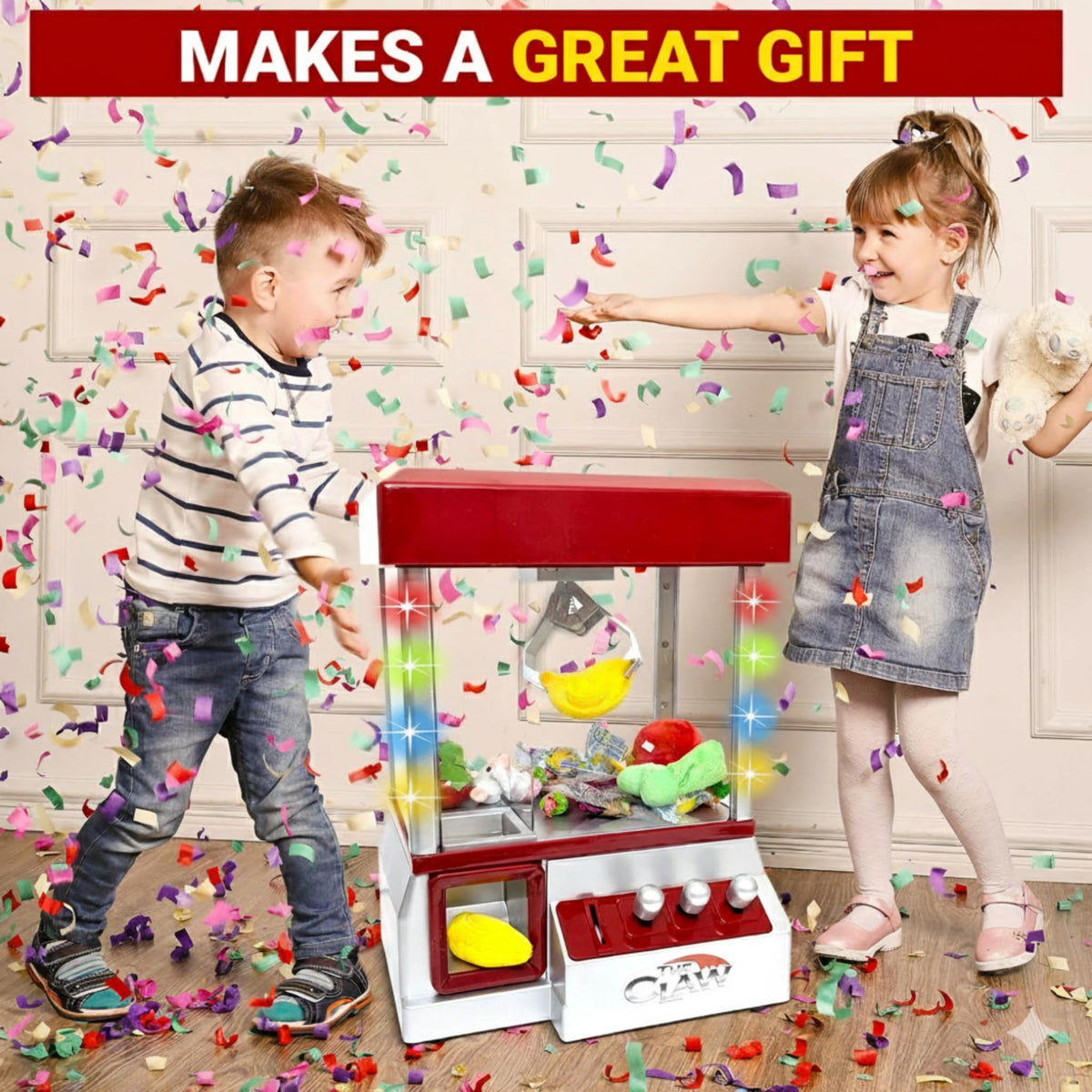Electronic Arcade Claw Machine with LED Lights and Sound X5404