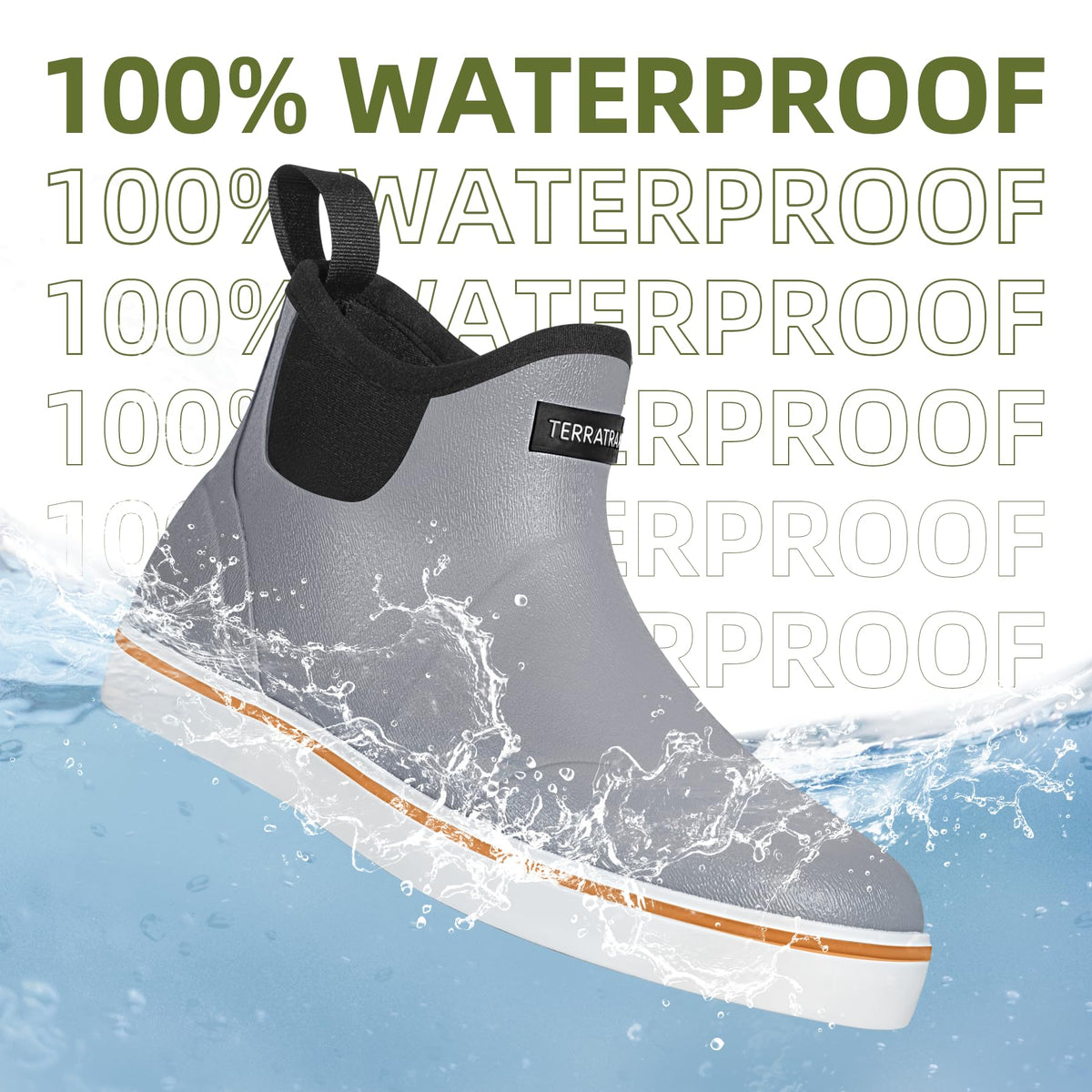 Waterproof Slip-On Ankle Deck Boots C66585