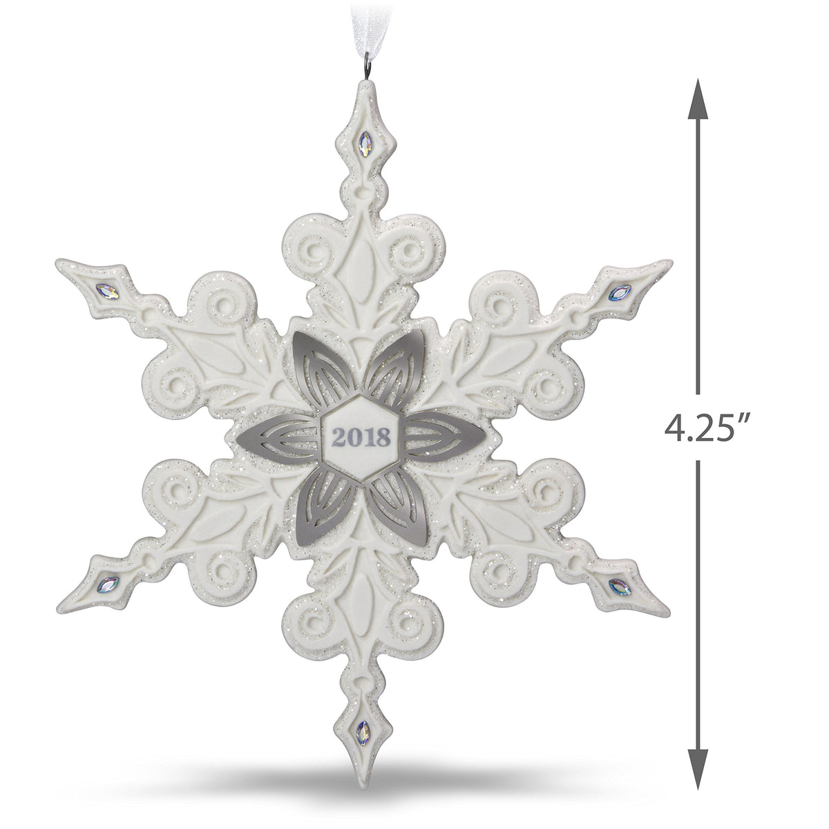Porcelain Snowflake Christmas Ornament E510311