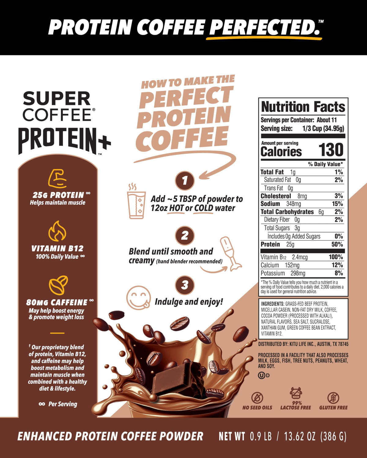 Instant Coffee Mocha 25g Protein 14oz S2241