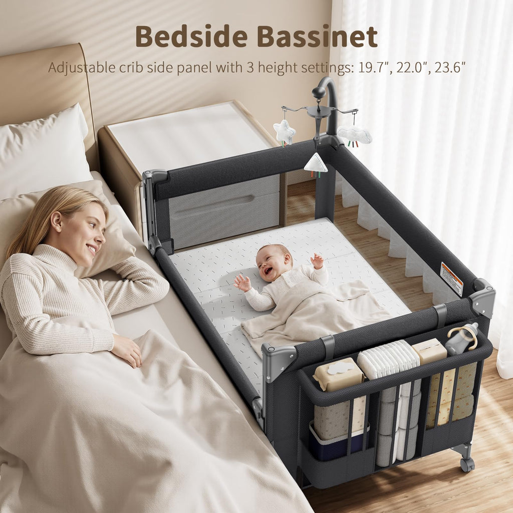 Baby Bassinet, Pack and Play, Bedside Crib Sleeper L940219