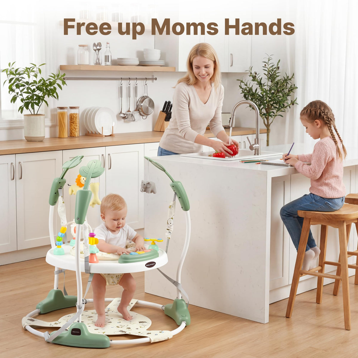 Green 3-in-1 Baby Jumper Activity Center W85297