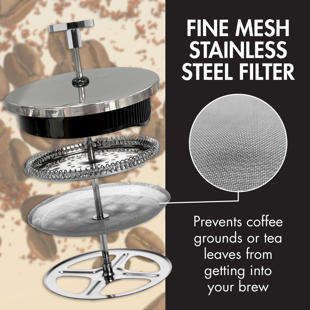 Borosilicate Glass French Press Coffee Maker 34-Ounces P954534