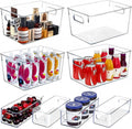 Set of 8 Clear Plastic Stackable Storage Bins O101054