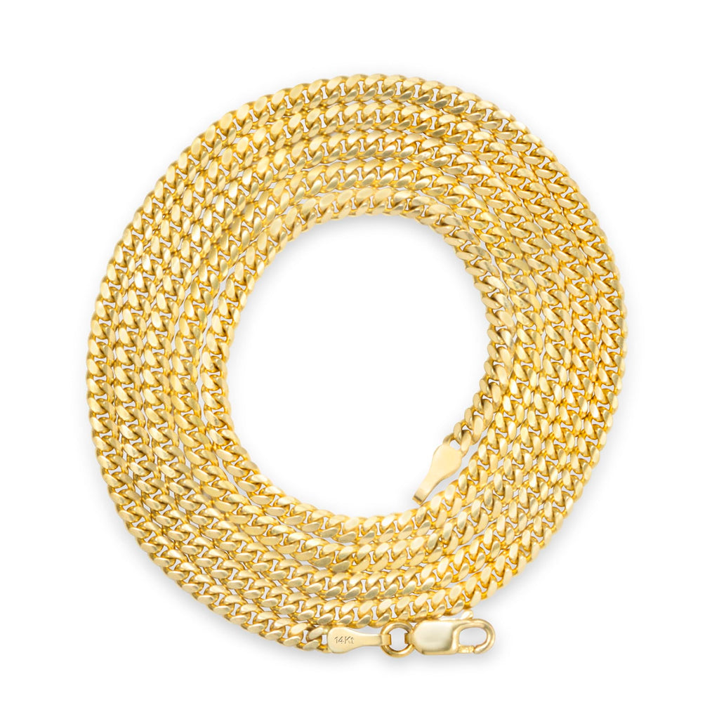 14k Yellow Gold Cuban Link Chain Necklace Z2723